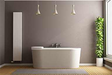 A stylish boiler in a modern bathroom