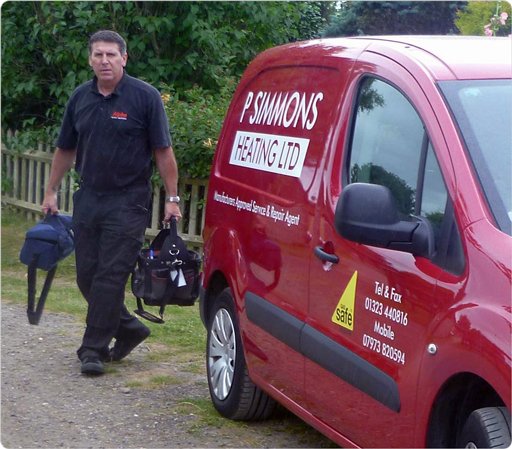 Paul Simmons arriving at a job